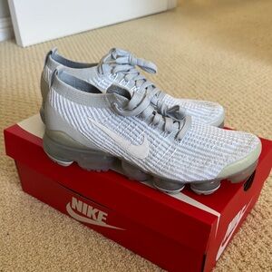 Nike Light Gray and White Running Shoes